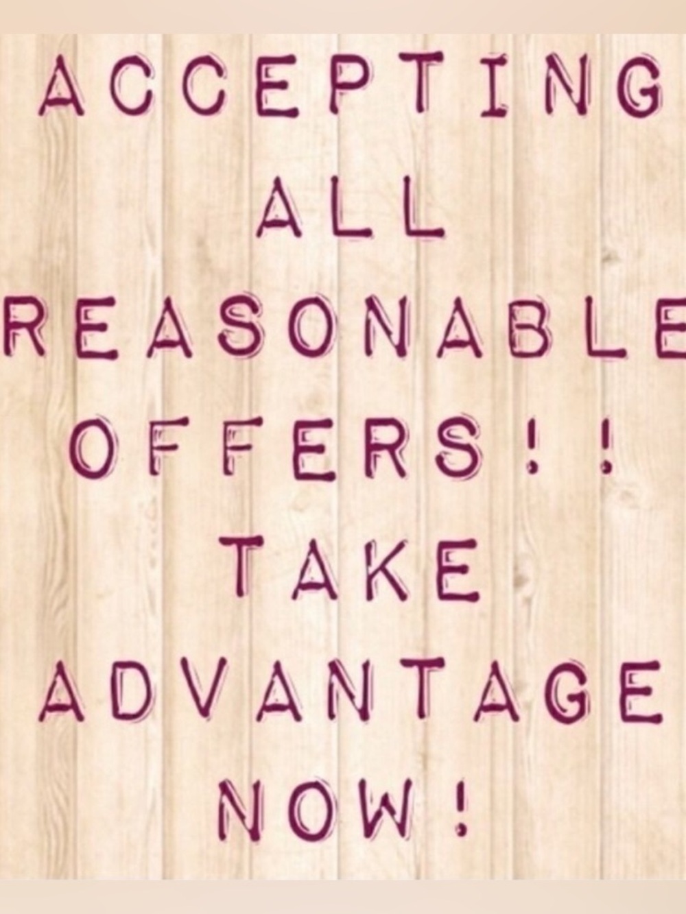 Take advantage now